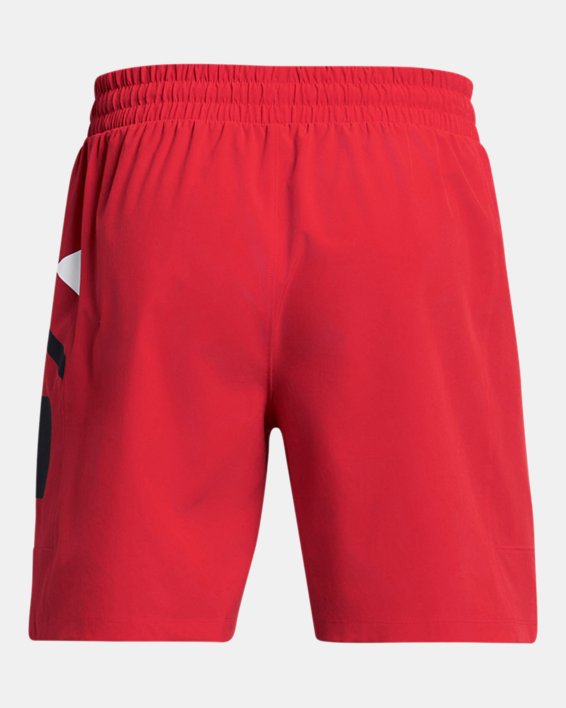 Men's UA Zone Woven Shorts, Red, pdpMainDesktop image number 5